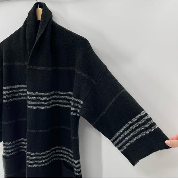 Lovestitch × Evereve Kristen Stripe Black Blanket Cardigan Size Small - Picture 5 of 10